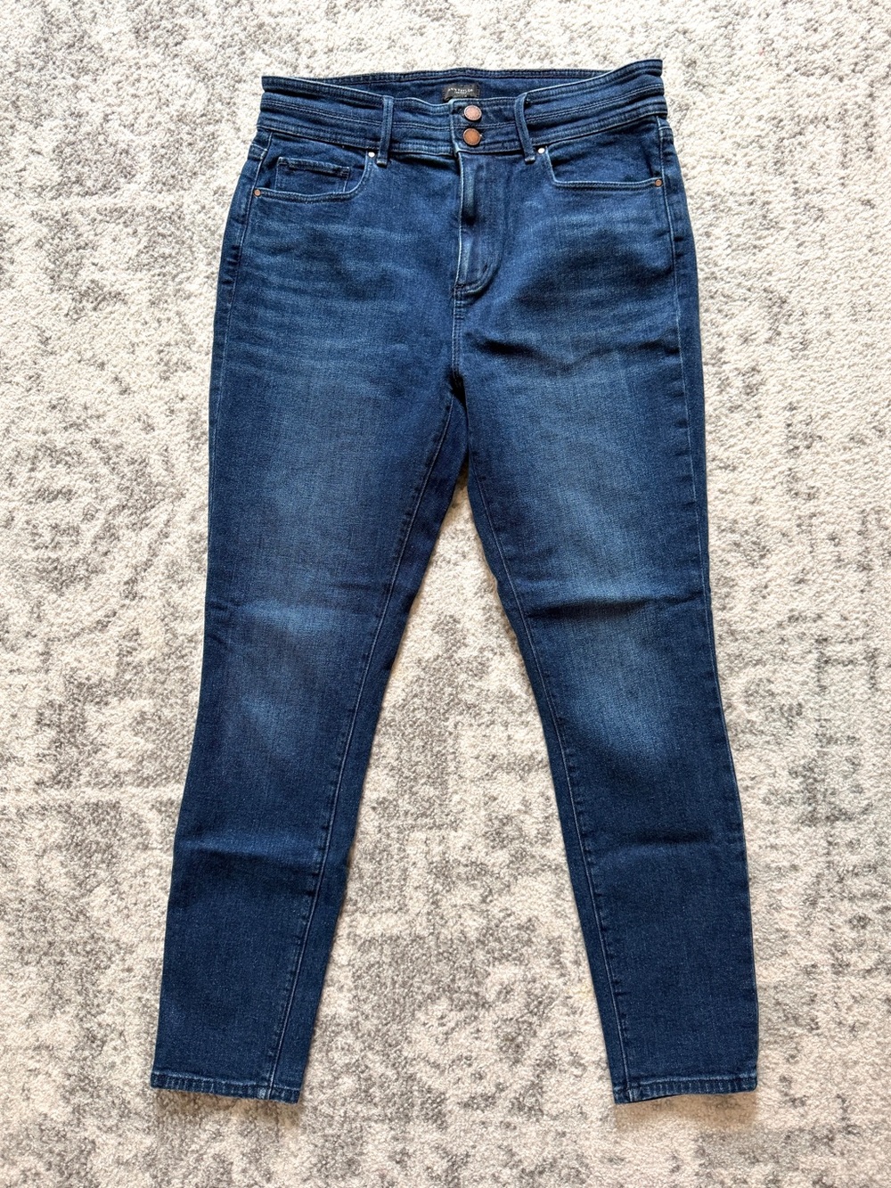 Ann Taylor Factory Dark Blue High-Rise Skinny Jeans size 8